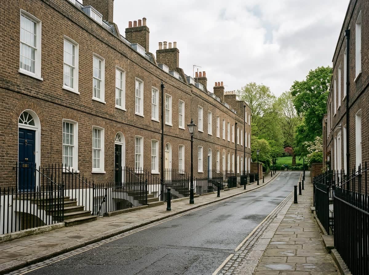 Period townhouses in Greenwich, South East London — streets served by our Greenwich planning permission drawings