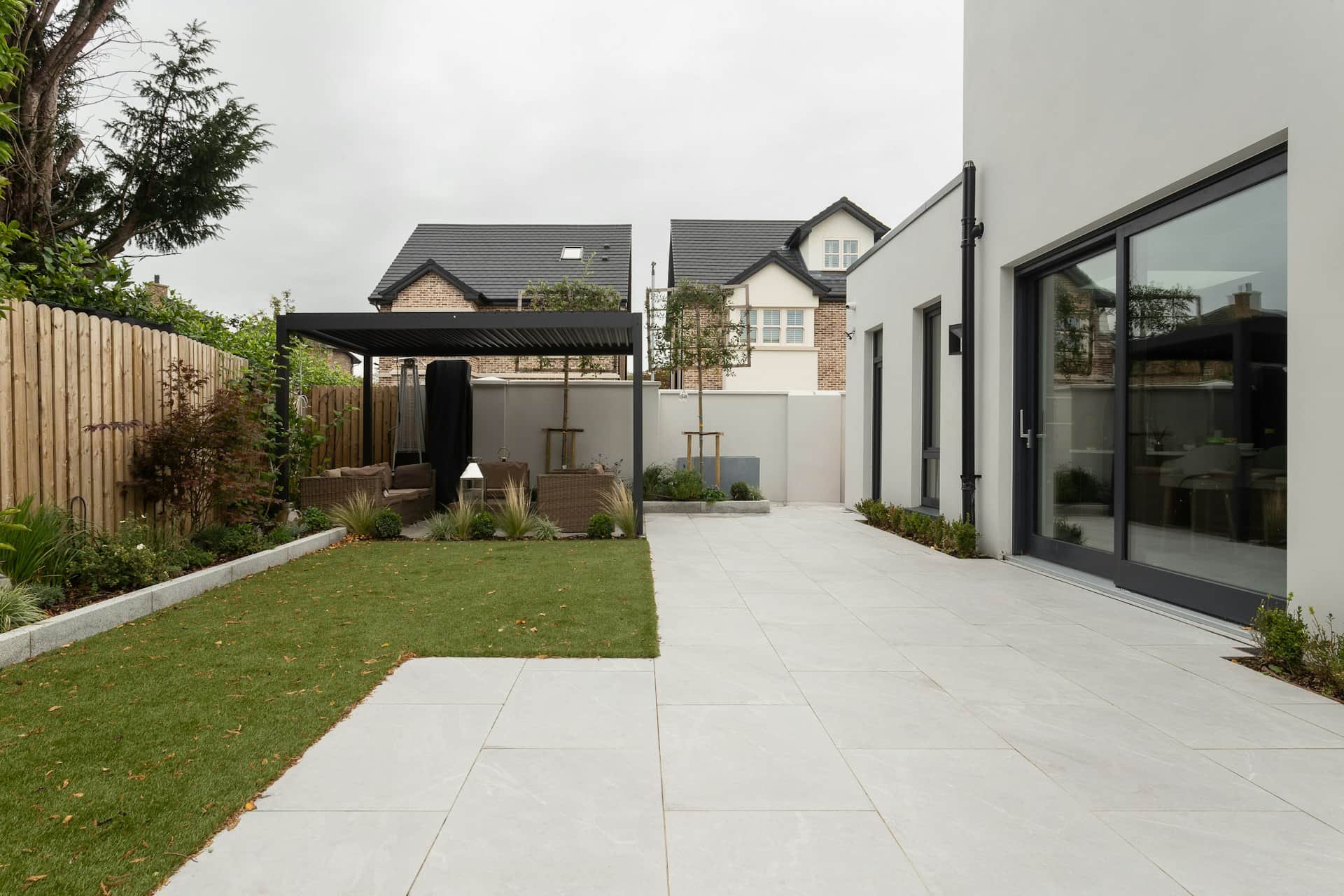 Single storey rear extension with garden patio designed from rear extension drawings in London