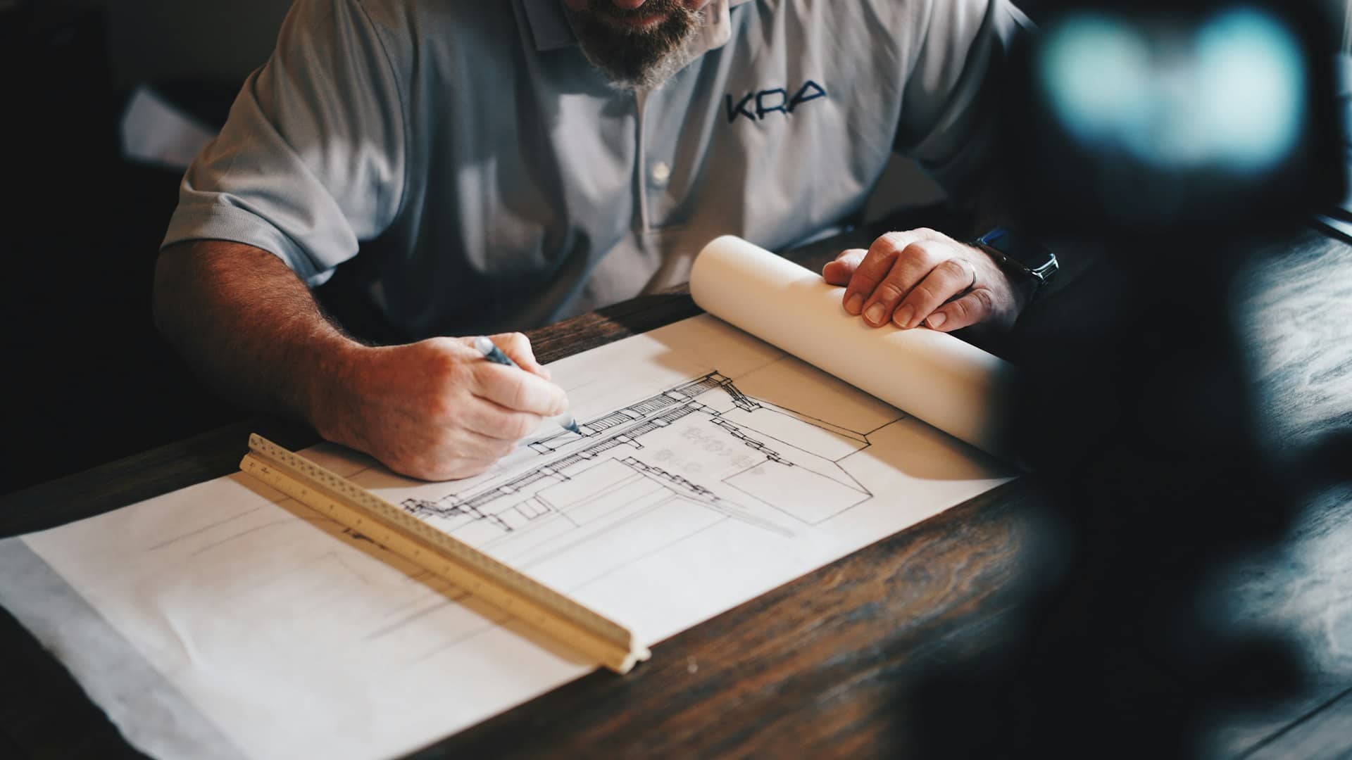 Scaled architectural drawings prepared for a lawful development certificate application under permitted development rights