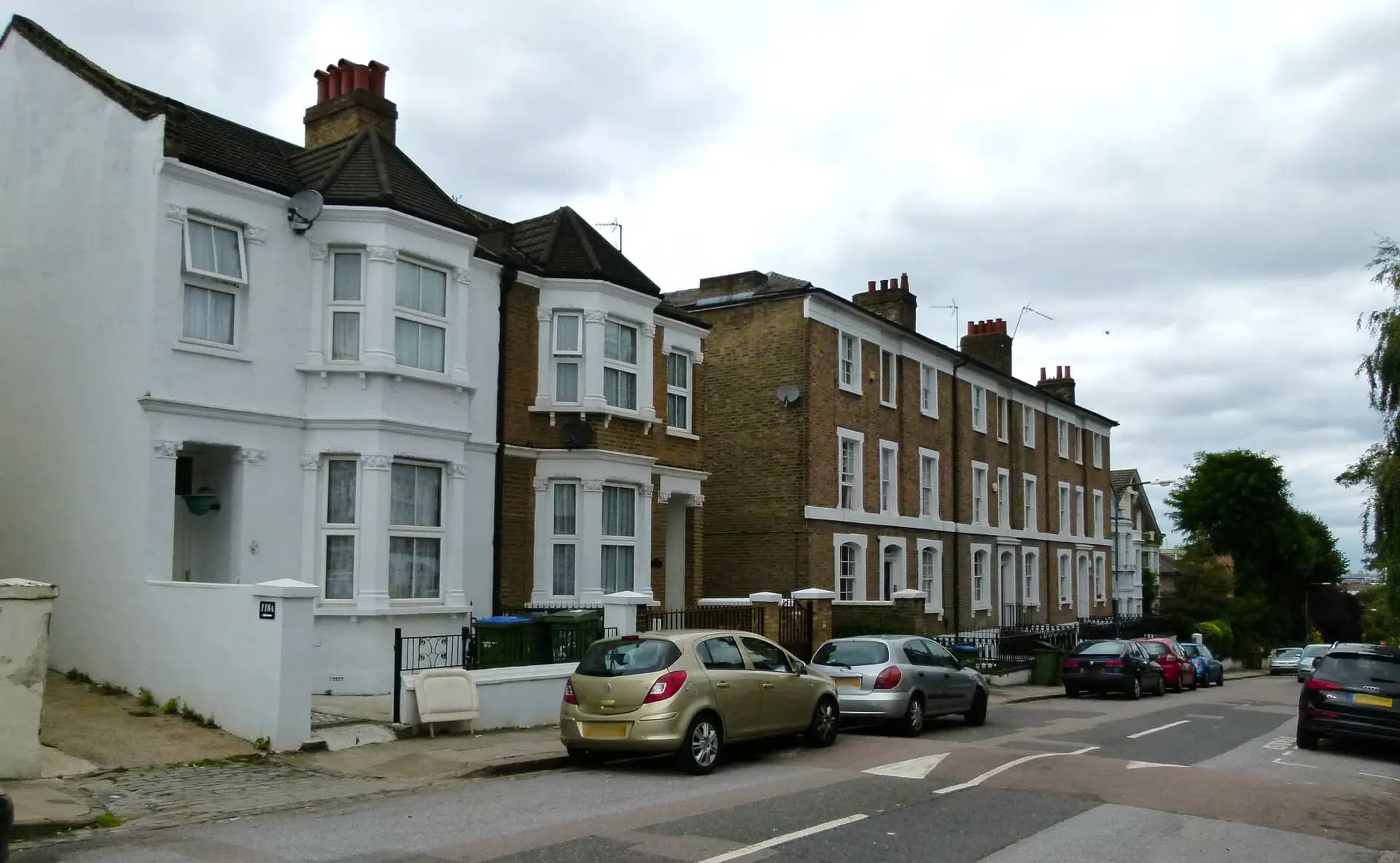 Victorian terraced and semi-detached houses on a Woolwich street, where loft conversions need an escape route plan