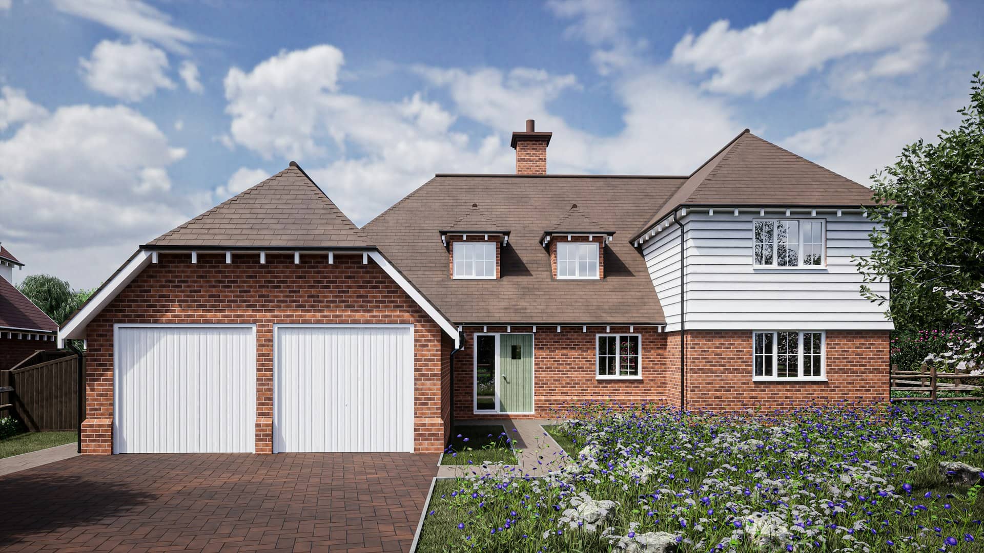 New build house design render for a London and Home Counties self build plot