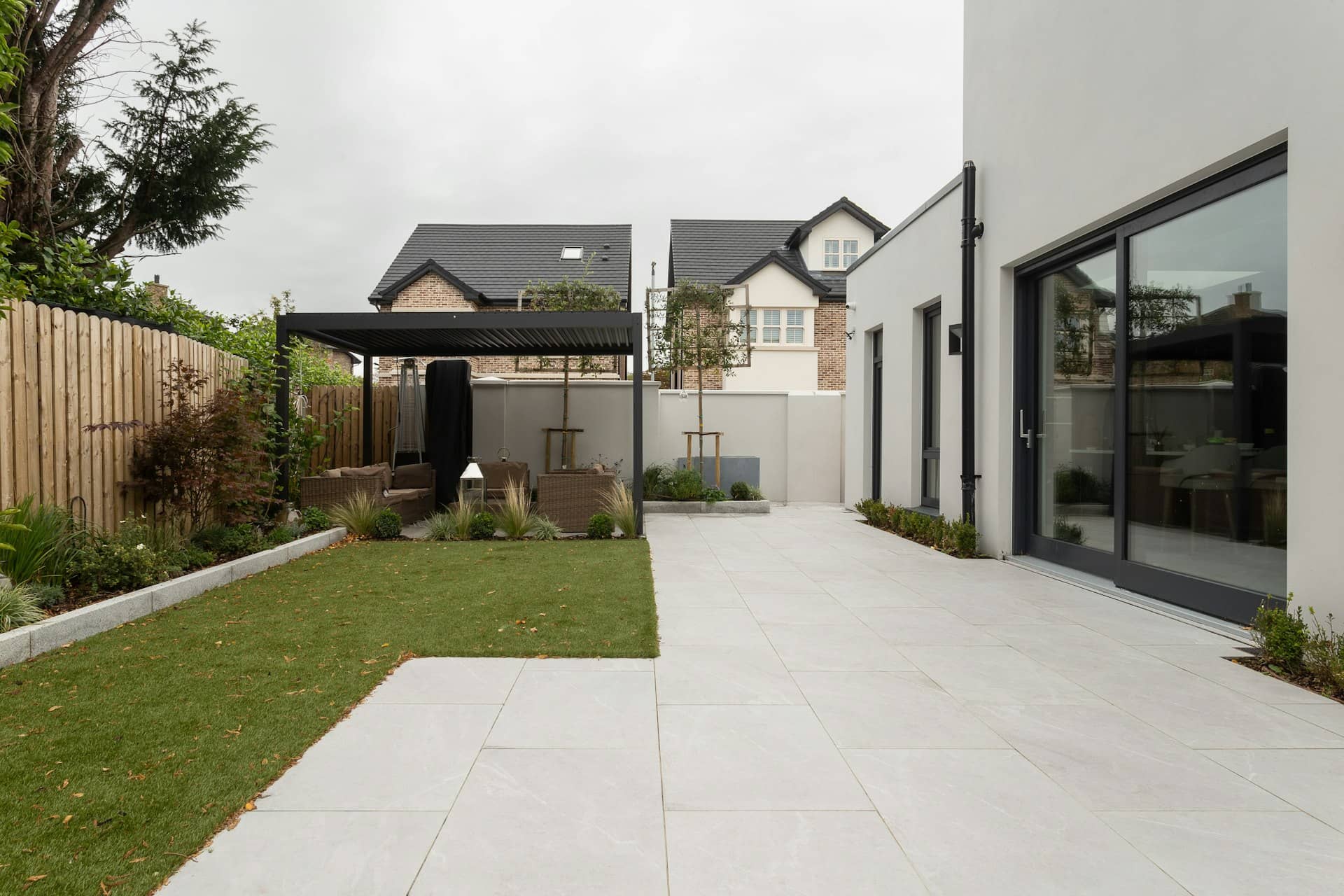 Single storey rear extension with garden patio designed from rear extension drawings in London